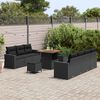 vidaXL Ensemble de canap&eacute; de jardin avec coussin 10 pcs Noir