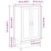 vidaXL Buffet haut blanc 68x39x123 cm acier