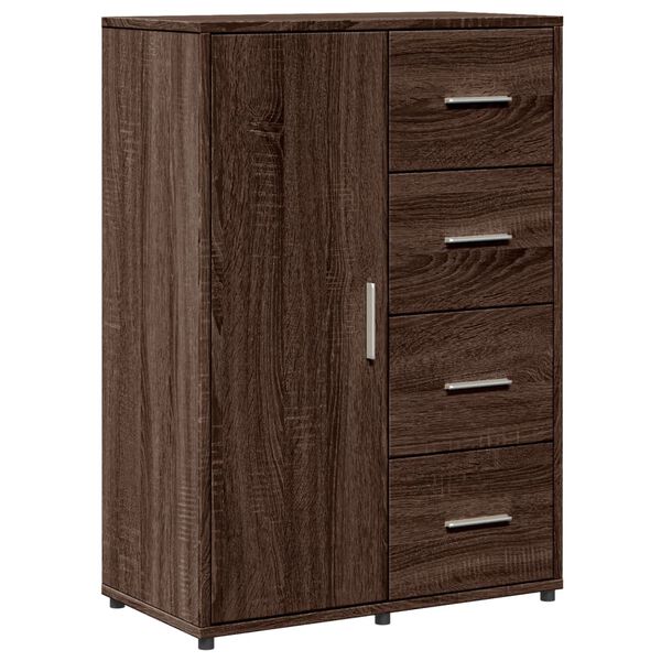 vidaXL Buffet chêne marron 60x31x84 cm bois d'ingénierie