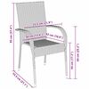 vidaXL Ensemble de salle &agrave; manger pour jardin 3 pcs Noir