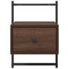 vidaXL Table de chevet murale ch&ecirc;ne brun 35x30x51 cm bois d'ing&eacute;nierie