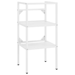 vidaXL Cadre de lavabo de salle de bain Blanc 40x38x83 cm Fer