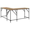 vidaXL Bureau Ch&ecirc;ne artisanal 149 x 149 x 75 cm Bois d'ing&eacute;nierie