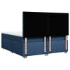 vidaXL Sommier &agrave; lattes de lit avec matelas Bleu 200x200 cm Tissu