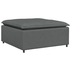 vidaXL Module repose-pieds canap&eacute; modulaire gris fonc&eacute; 100x100x48 cm
