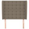 vidaXL T&ecirc;te de lit avec oreilles Taupe 103x23x118/128 cm Tissu