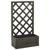 vidaXL Jardini&egrave;re &agrave; treillis de jardin Gris 50x25x90 cm Bois de sapin