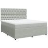 vidaXL Sommier &agrave; lattes de lit et matelas Gris clair 180x200cm Velours