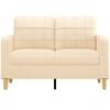 vidaXL Canap&eacute; &agrave; 2 places Cr&egrave;me 120 cm Tissu