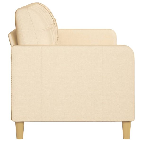 vidaXL Canap&eacute; &agrave; 3 places Cr&egrave;me 180 cm Tissu