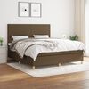 vidaXL Sommier &agrave; lattes de lit avec matelas Marron fonc&eacute; 160x200 cm