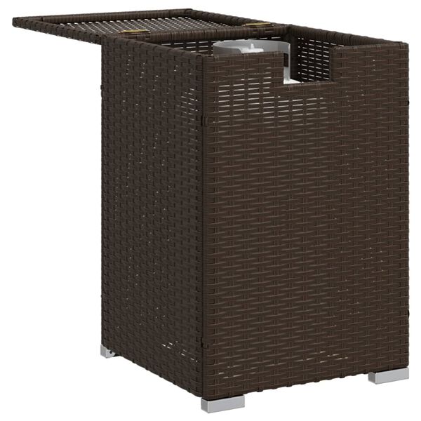 vidaXL Table de couverture de bouteille de propane marron 40x40x60 cm