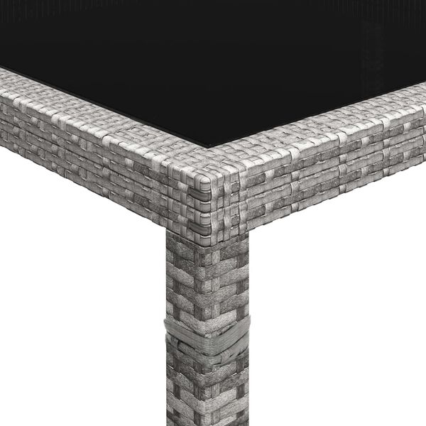 vidaXL Table &agrave; manger d'ext&eacute;rieur Gris 200x150x74 cm R&eacute;sine tress&eacute;e