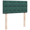 vidaXL Lit ottoman avec matelas et LED Vert fonc&eacute; 90x200cm velours