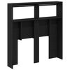 vidaXL Armoire t&ecirc;te de lit avec LED ch&ecirc;ne noir 100x17x102 cm