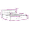 vidaXL Cadre de lit sans matelas cire marron 180x200cm bois pin massif