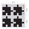 WALPLUS Autocollant de d&eacute;coration tableau noir Puzzle 54x54 cm Noir