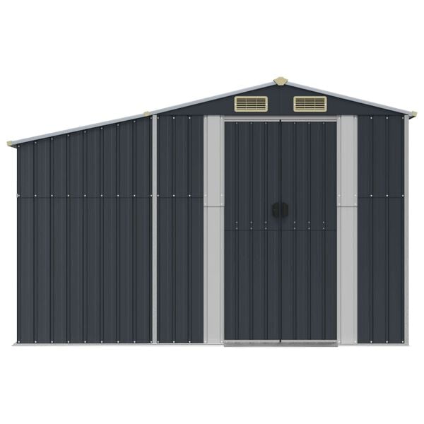 vidaXL Abri de jardin anthracite 277x279x179 cm acier galvanis&eacute;