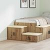 vidaXL Armoire de rangement 2 pcs Ch&ecirc;ne artisanal 118 x 41 x 40 cm