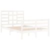 vidaXL Cadre de lit sans matelas blanc bois massif 120x200 cm