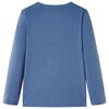 T-shirt enfants manches longues m&eacute;lange bleu 140