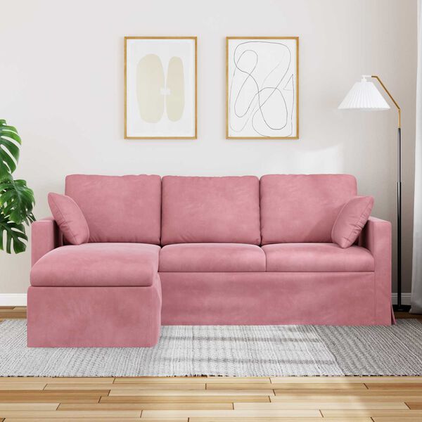 vidaXL Canap&eacute; Rose Dimensions globales: 198 x 134 x 80 cm (l x P x H)