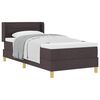 vidaXL Lit &agrave; ressorts avec matelas Marron fonc&eacute; 200 x 80 cm tissu
