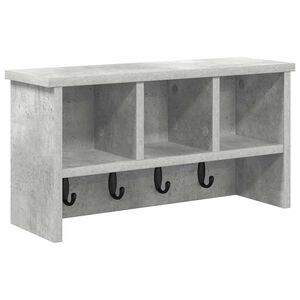 vidaXL Porte-manteau mural Montage mural Gris b&eacute;ton 50 x 16 x 26 cm