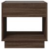 vidaXL Table basse avec LED infini ch&ecirc;ne marron 50x50x50 cm