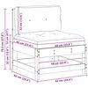 vidaXL Sofa de jardin milieu Pin massif Brun Cir&eacute;