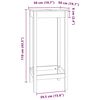 vidaXL Table de bar blanc 50x50x110 cm bois massif de pin
