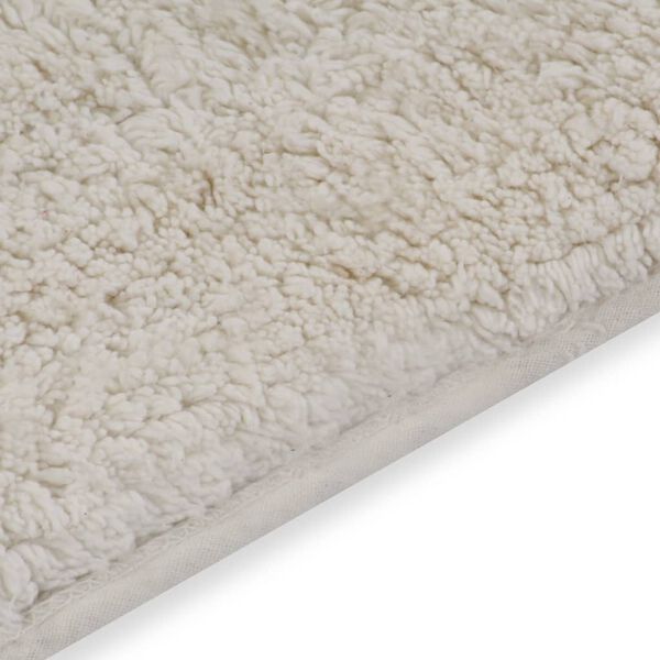 vidaXL Jeu de tapis de salle de bain 2 pcs Tissu Blanc
