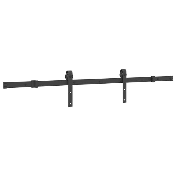 vidaXL Kit de quincaillerie de porte coulissante 152,5 cm acier noir