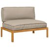 vidaXL Ensemble de Canap&eacute;s Taupe 120 x 92 x 69 cm Bois d'Acacia Massif