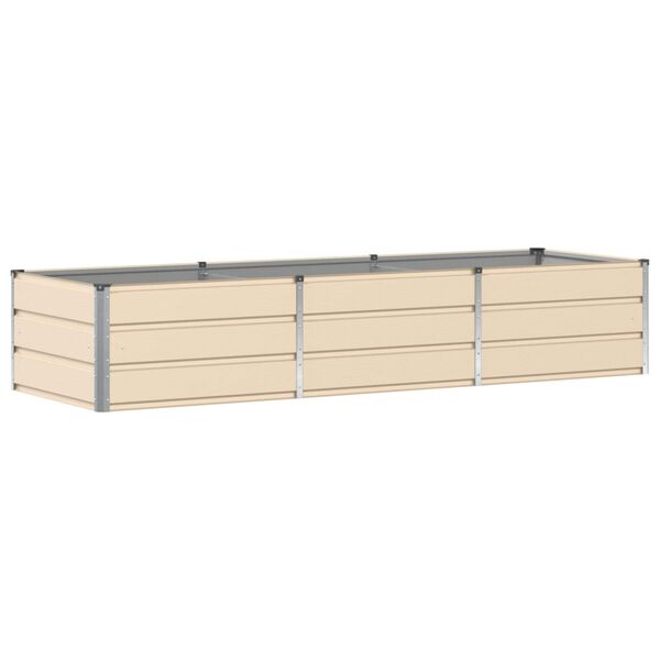 vidaXL Jardini&egrave;re Ivoire 240 x 80 x 45 cm Acier
