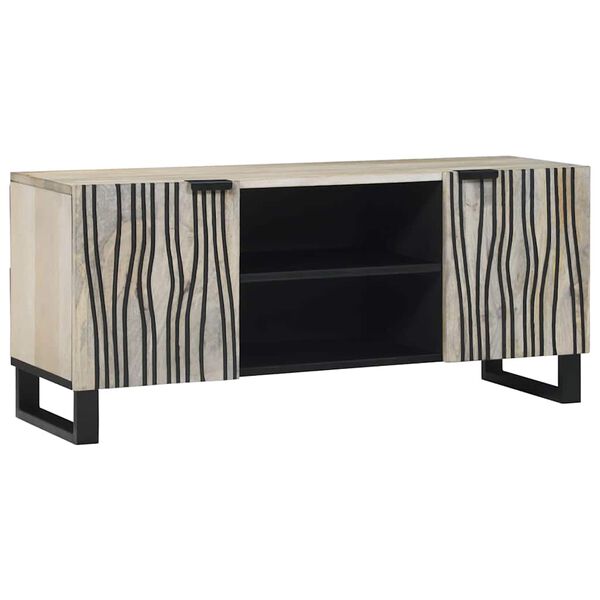 vidaXL Unites TV Blanc 105 x 33 x 46 cm Bois d'ing&eacute;nierie