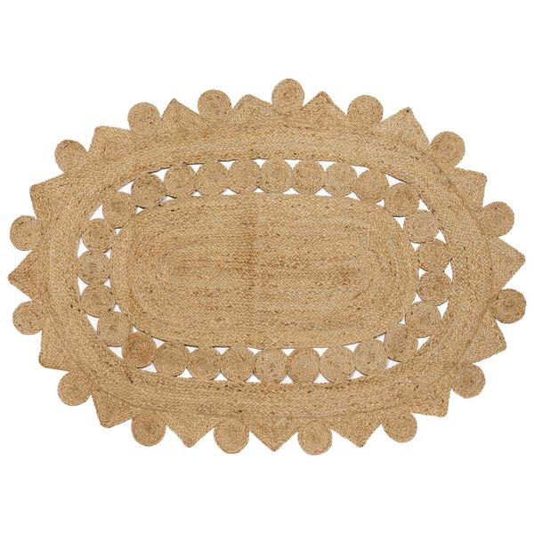 vidaXL Tapis Marron 100 x 152 cm Jute