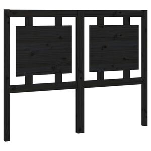 vidaXL T&ecirc;te de lit Noir 125,5x4x100 cm Bois massif de pin