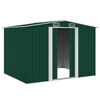vidaXL Abri de stockage pour jardin Métal Vert 257 x 205 x 178 cm