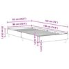 vidaXL Cadre de lit sans matelas noir 90x190 cm bois ing&eacute;nierie