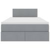vidaXL Lit avec rangement et LED Gris clair 120 x 200 cm Polyester