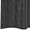 vidaXL Rideaux en voile avec passe-tringles 2 pcs noir