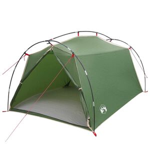 vidaXL Tente tunnel 2 personne Vert Polyester 185T avec rev&ecirc;tement PU