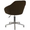 vidaXL Chaises pivotantes &agrave; manger lot de 4 marron fonc&eacute; tissu