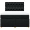 vidaXL Sommier &agrave; lattes de lit avec matelas Noir 140x200 cm Tissu