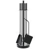 vidaXL Ensemble d'ustensiles de chemin&eacute;e 5 pi&egrave;ces 18 x 66 cm Acier