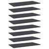 vidaXL Panneaux de biblioth&egrave;que 8 pcs Gris 80x30x1,5 cm Agglom&eacute;r&eacute;