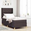 vidaXL Lit &agrave; ressorts avec matelas Marron 140 x 200 cm tissu