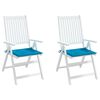 vidaXL Coussins de chaise jardin lot de 2 bleu 40x40x4 cm tissu oxford