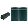 vidaXL &Eacute;crans d'intimit&eacute; de jardin 4 pcs PVC 35x0,19 m Vert mat